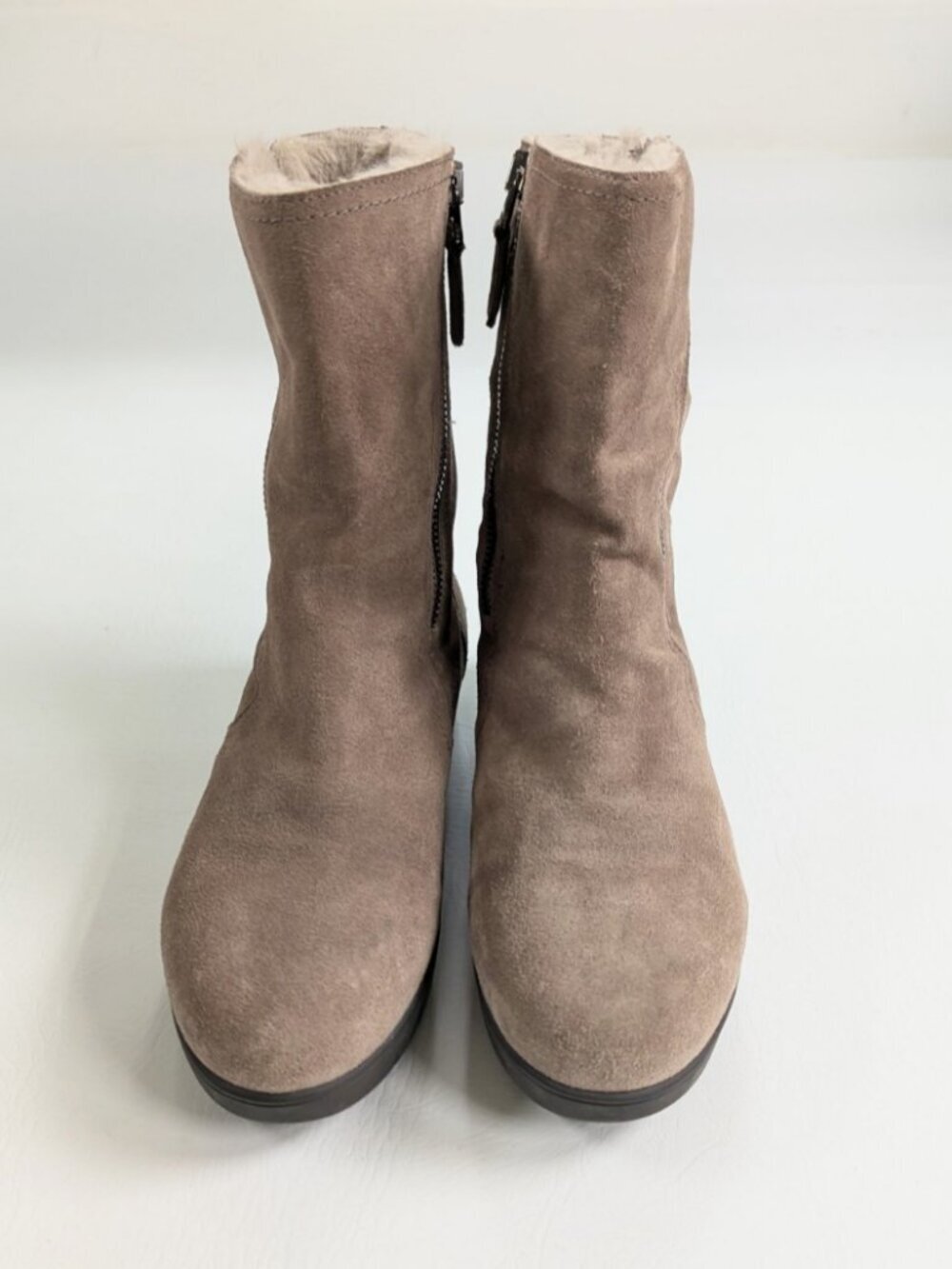 Aquatalia Wanita Waterproof Suede Boots Women's Size 8 Faux Fur Lining